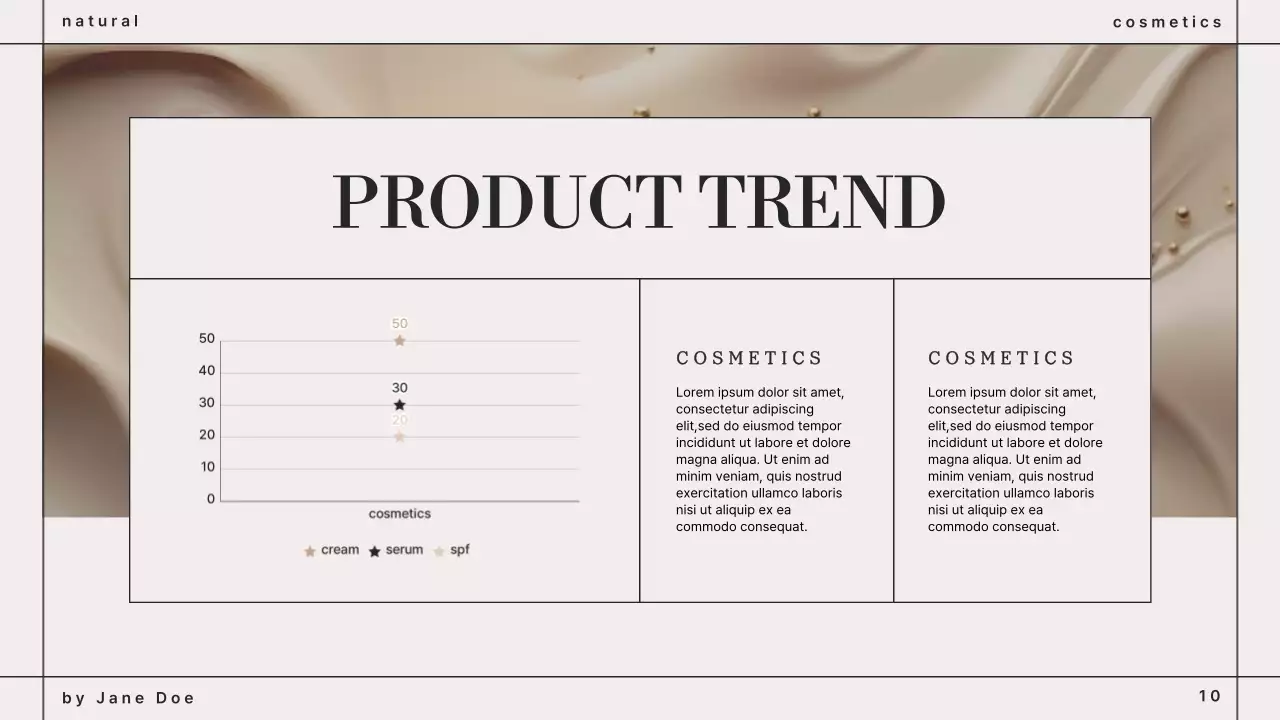 Beige Elegant Cosmetics Portfolio Presentation