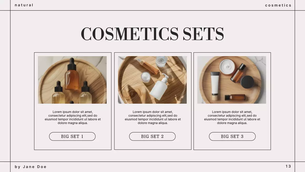 Beige Elegant Cosmetics Portfolio Presentation