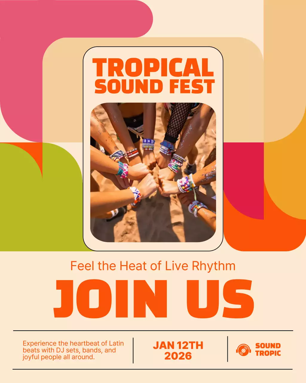 Beige Retro Music Event Instagram Post