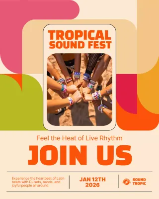 Beige Retro Music Event Instagram Post