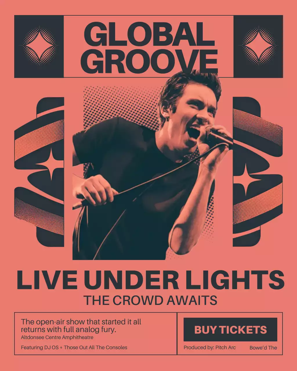 Coral Retro Music Promotion Instagram Post