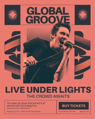 Coral Retro Music Promotion Instagram Post