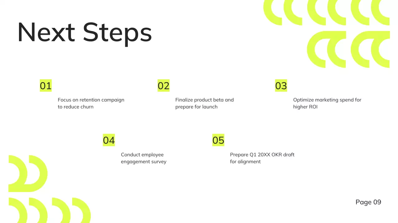 Dark Green Modern OKR Goal Tracking