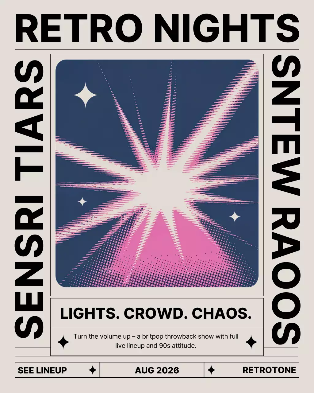 Pink Retro Music event Instagram Post