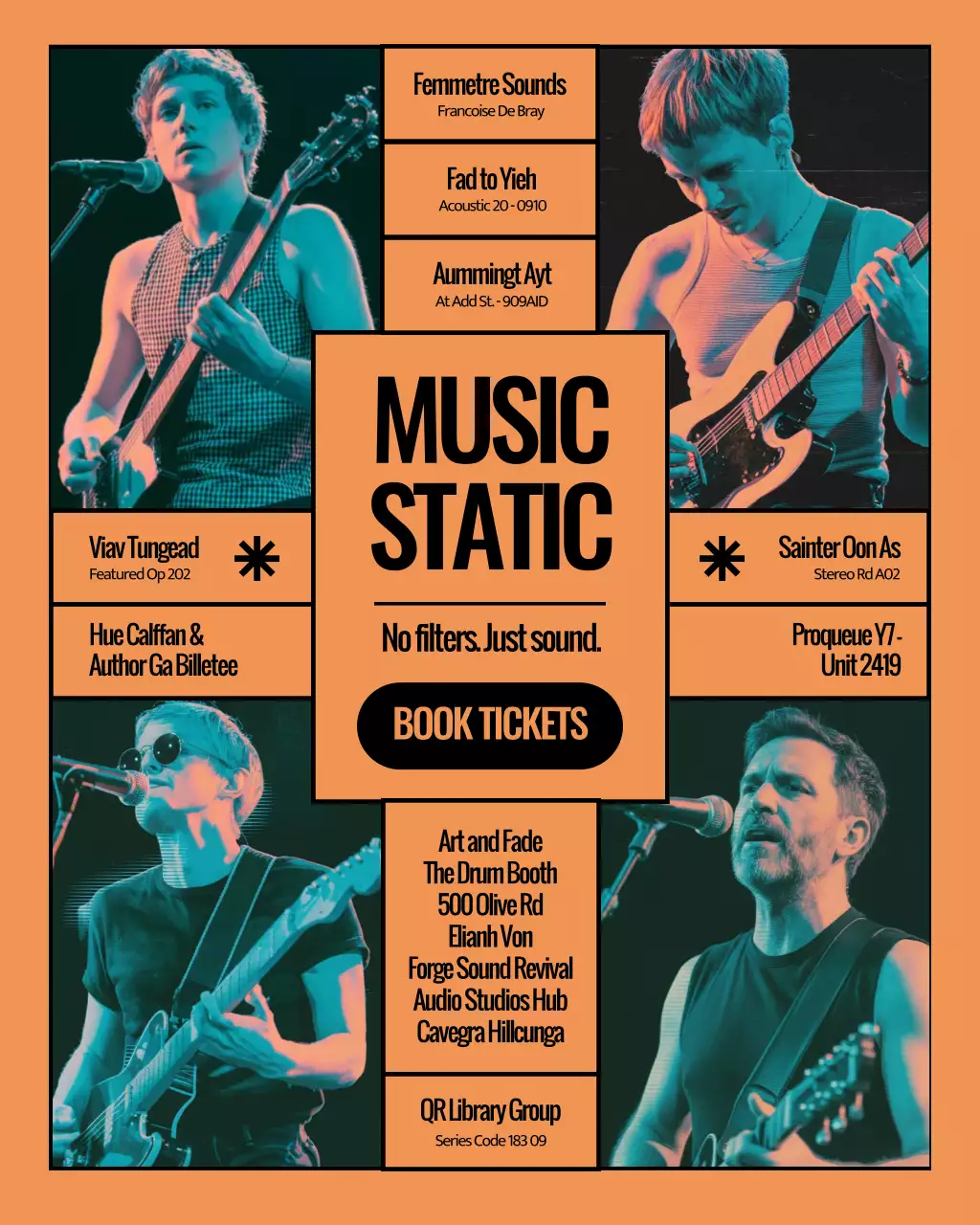 Orange Retro Music Event Instagram Post