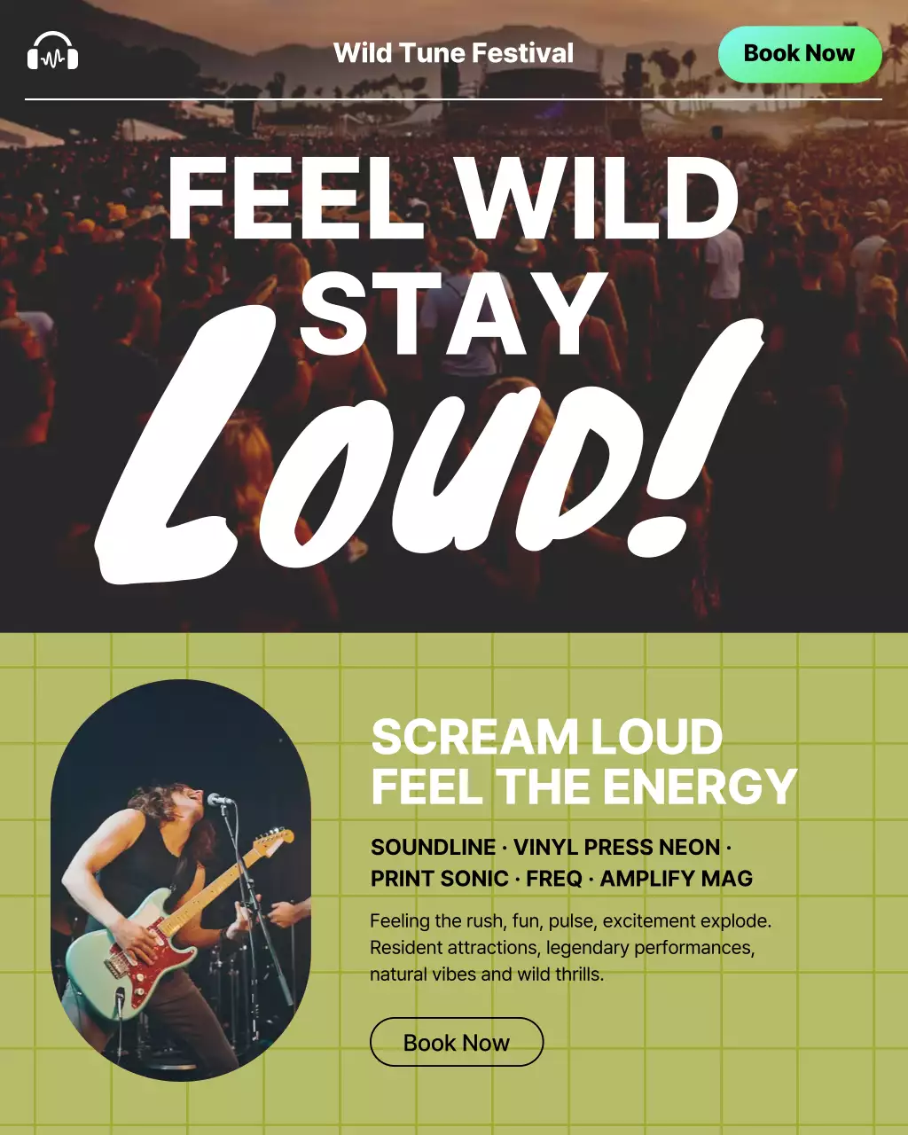 Green Bold Music Promotion Instagram Post