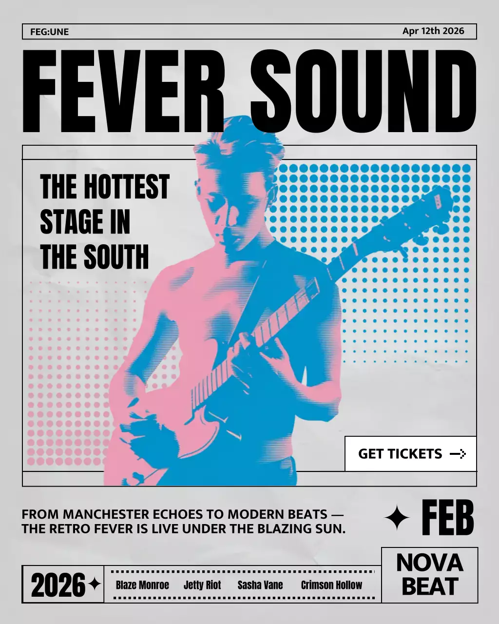 Pink Retro Music Event Promotion Instagram Post