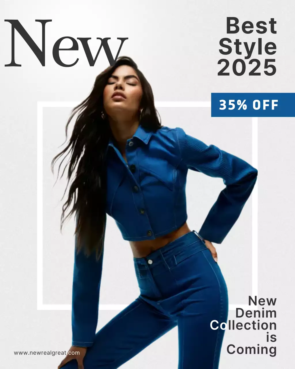 Blue Trendy Fashion Jean Promotion