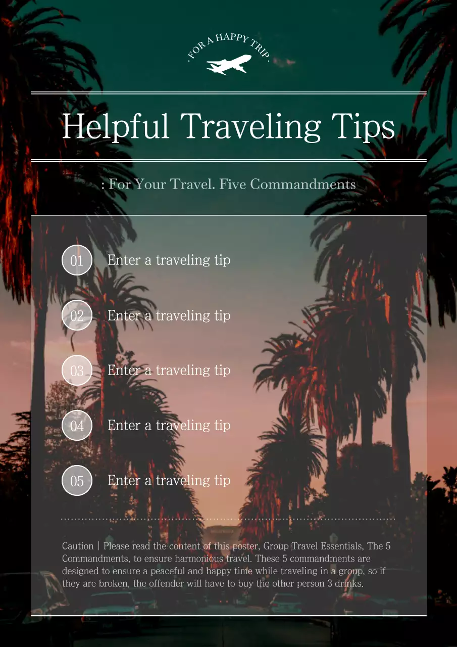 A guide to the 5 commandments of classic group travel in green and white