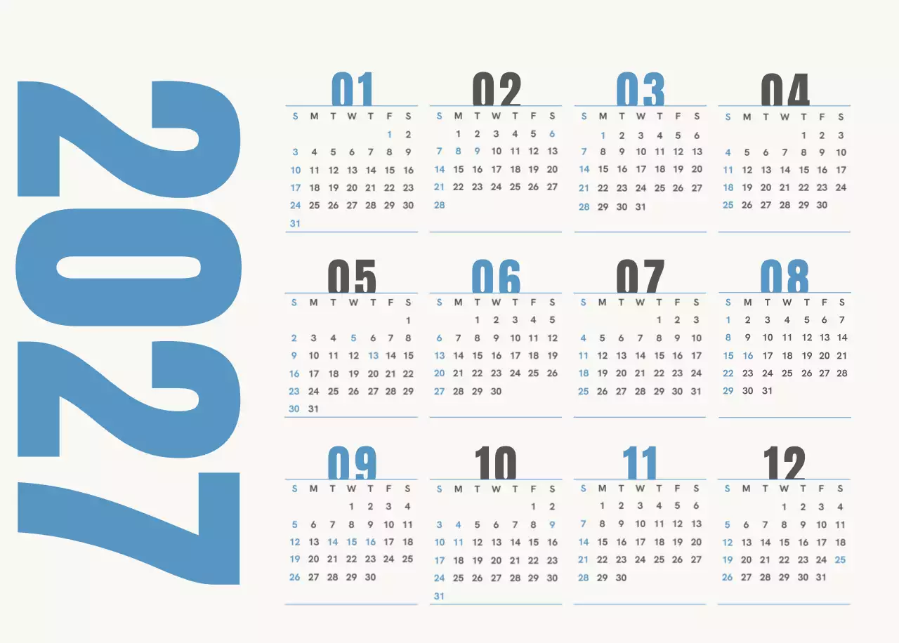 핑크 미니멀 달력 캘린더