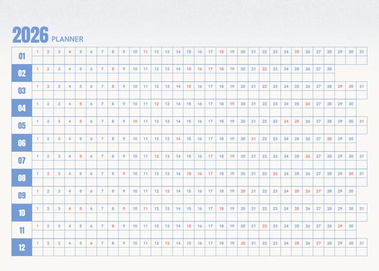 핑크 미니멀 달력 캘린더