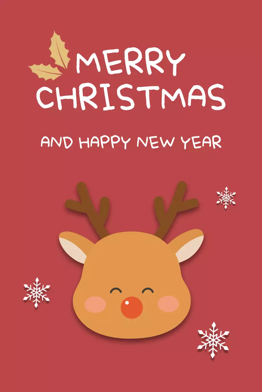 빨강 아기자기한 크리스마스 초대