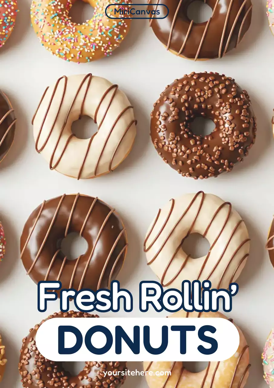 brown modern donuts advertisement