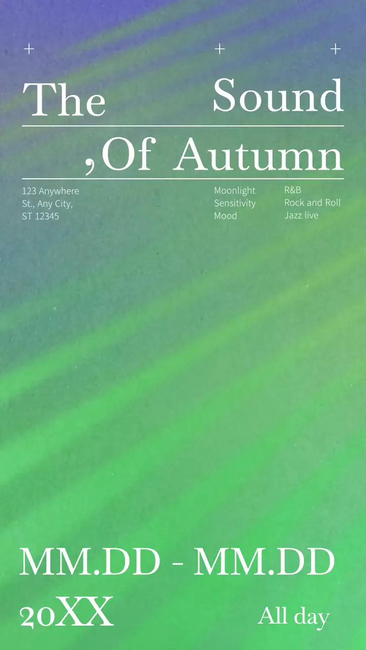 그린 미니멀 뮤직 이벤트 인스타그램 포스트