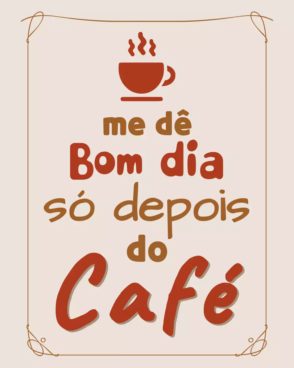 Postagem de café retrô bege no Instagram