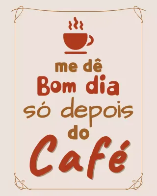 Postagem de café retrô bege no Instagram