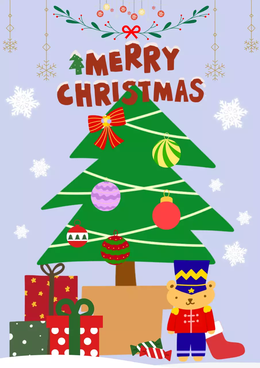 연보라 아기자기한 크리스마스 카드