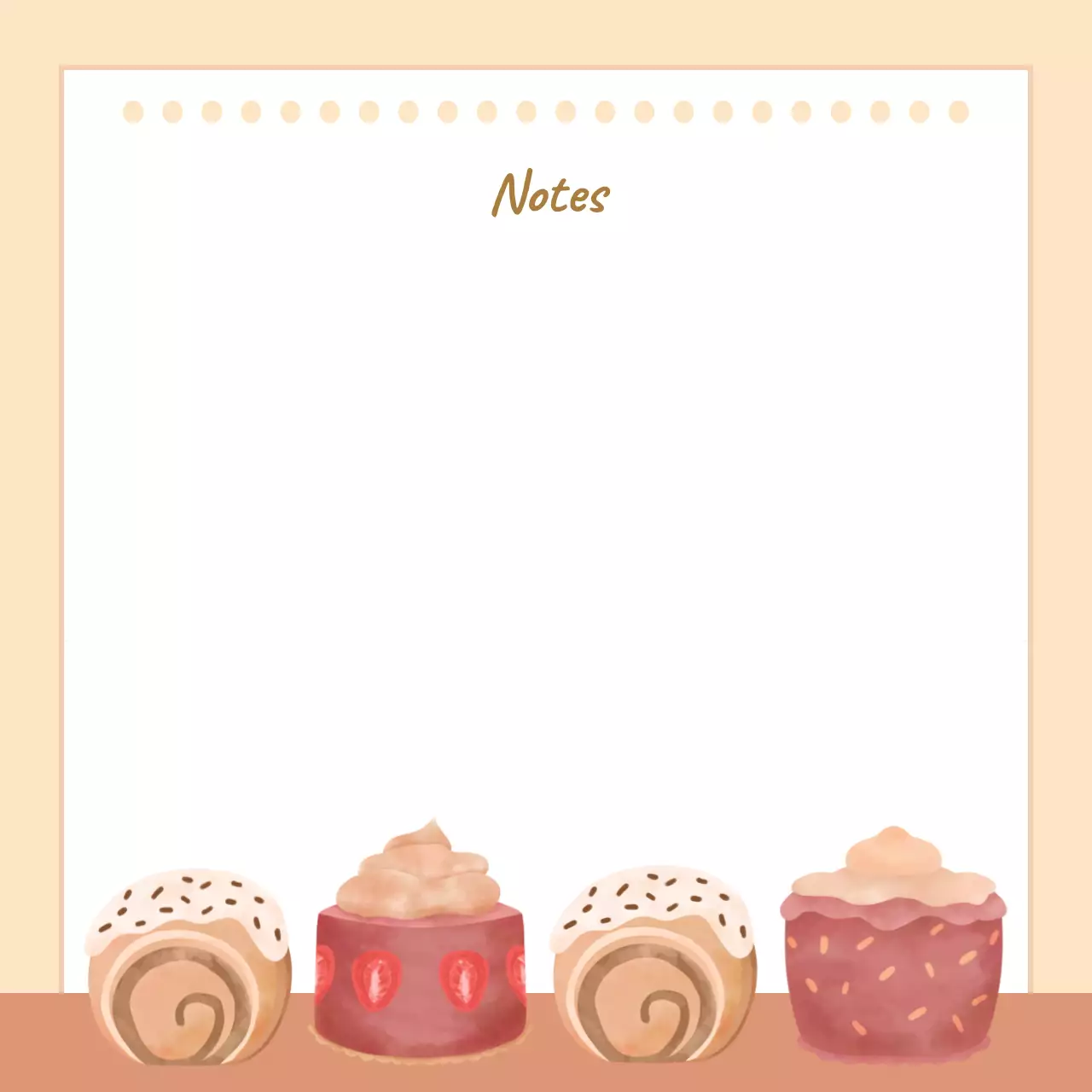 Perencana Catatan Lucu Beige