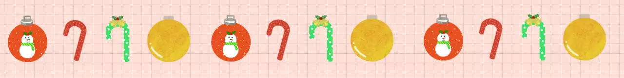 빨강 아기자기한 크리스마스 장식