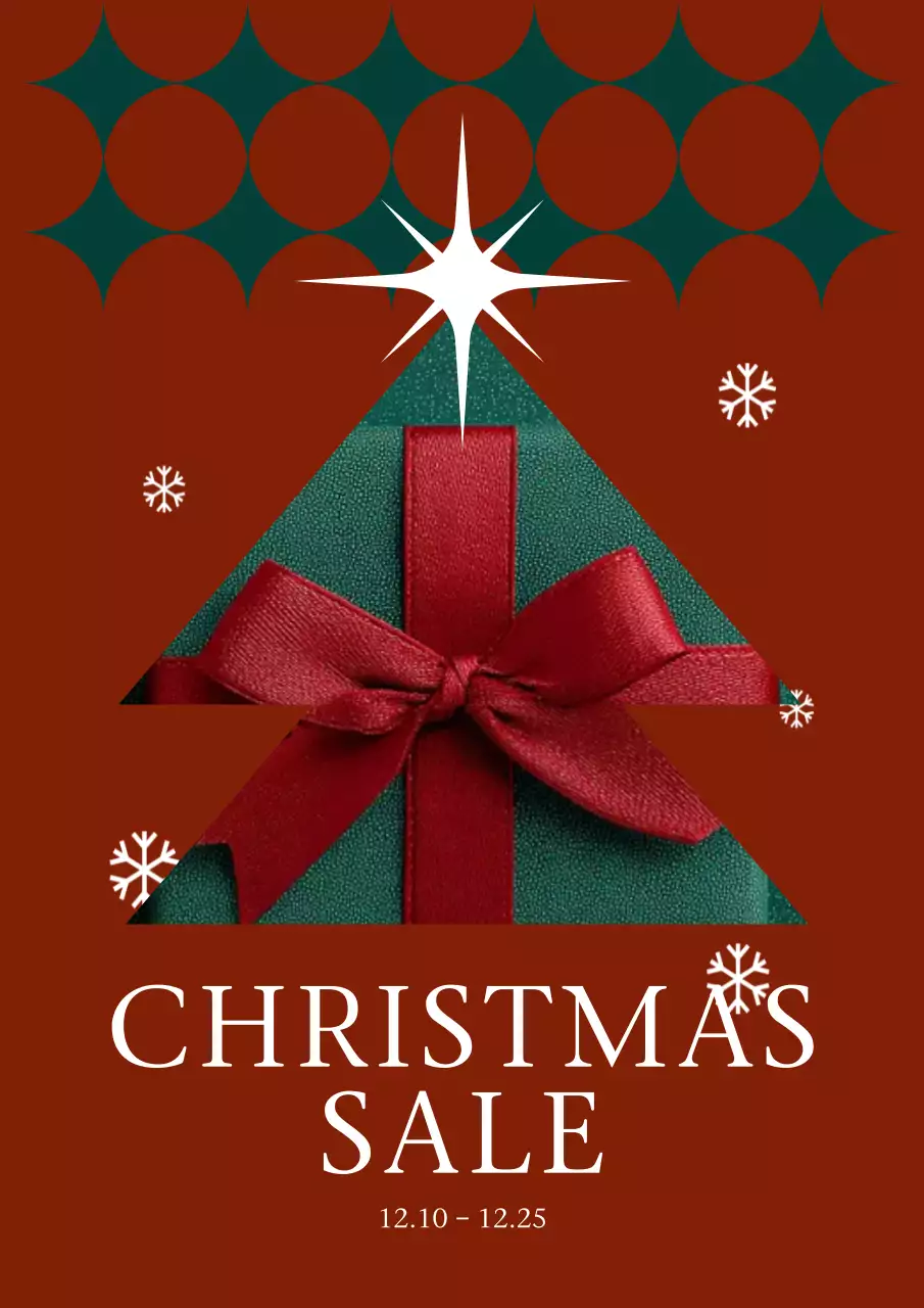 brown retro Christmas promotion