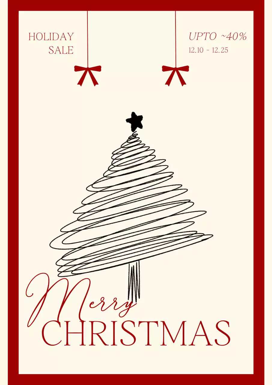 red minimalist holiday promotion