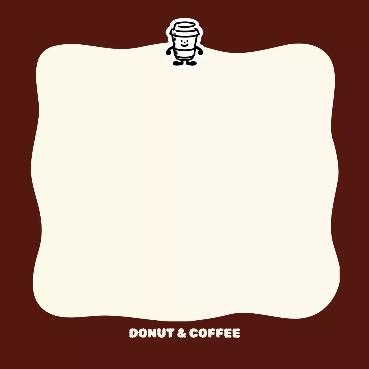 cardápio de café retrô marrom