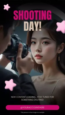 Pink Modern Photography Announcement