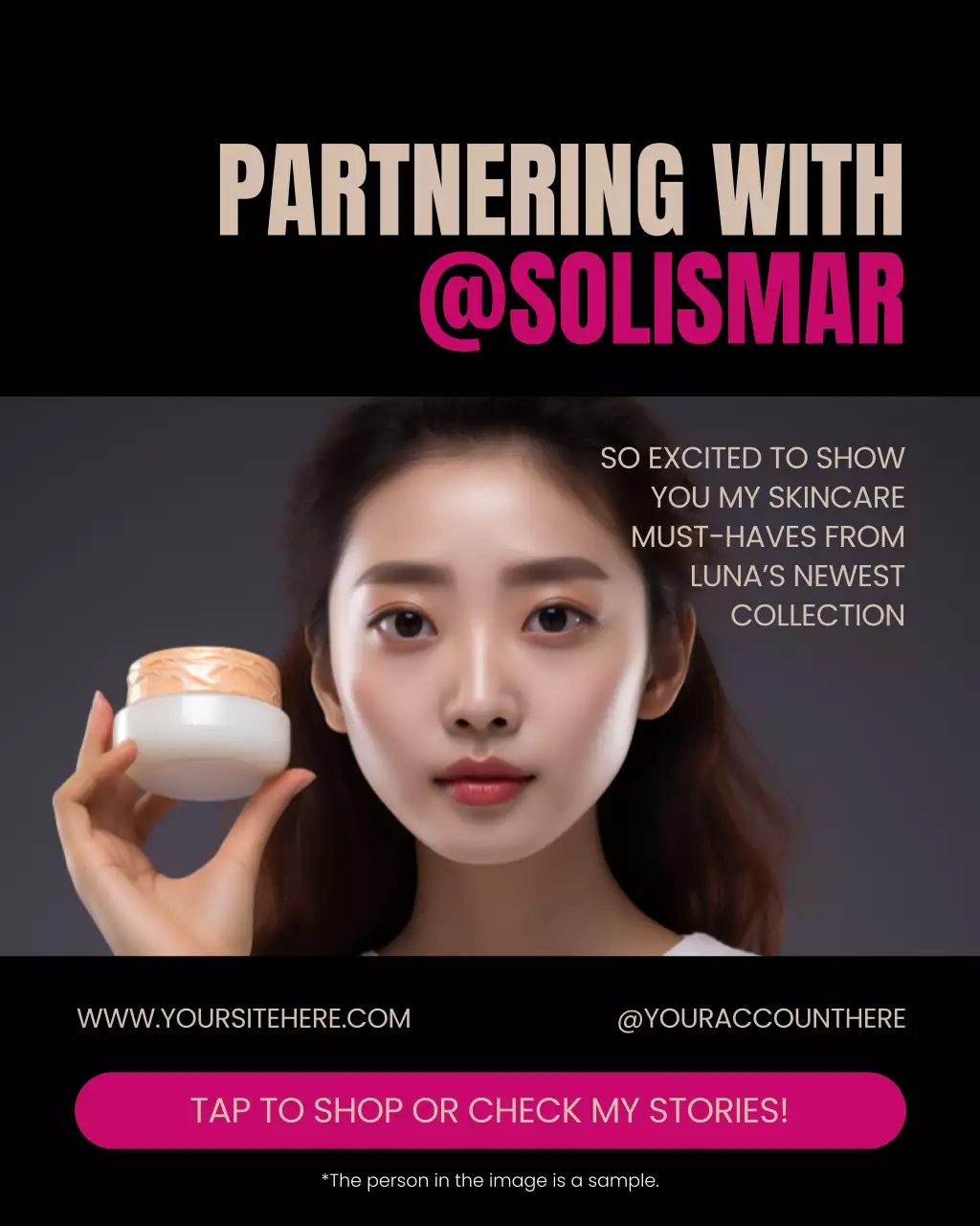 Black Modern Skincare Advertisement