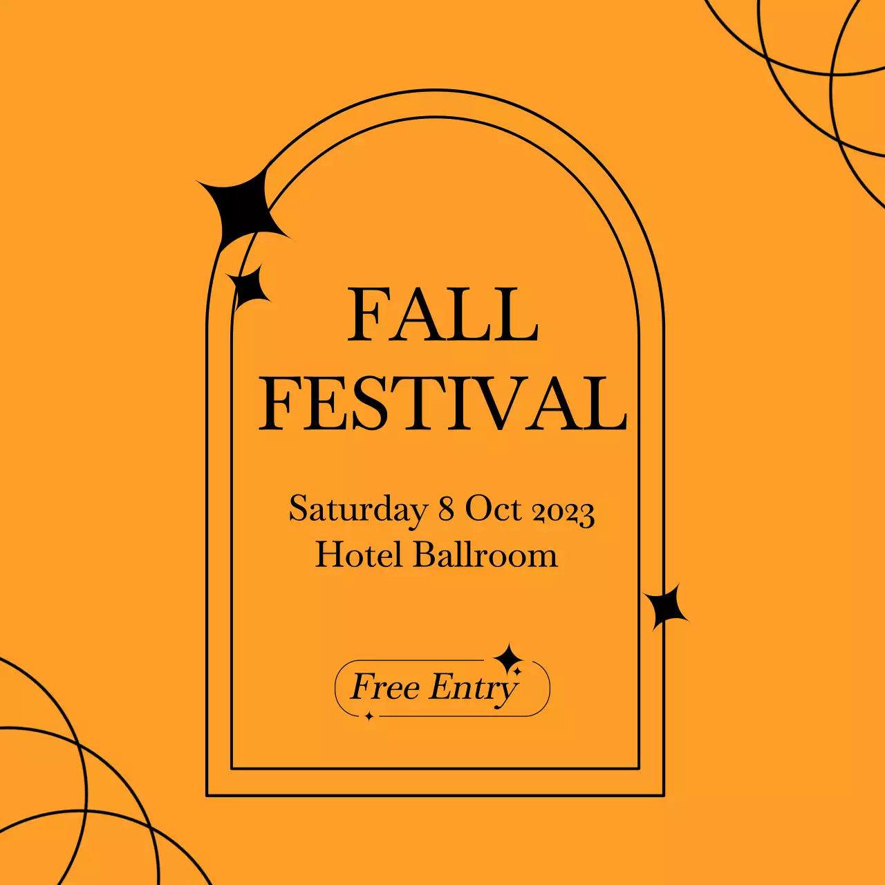 미적 컨셉의 가을 축제 초대장