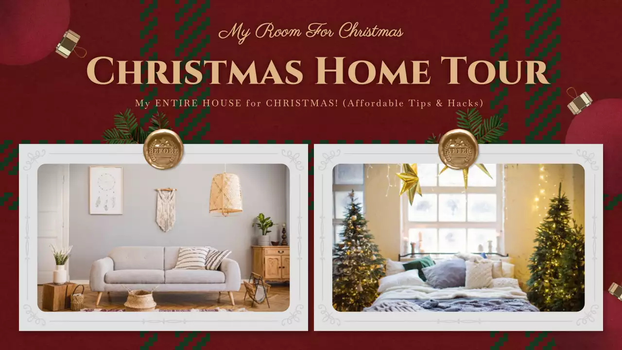 Christmas decorations with red checks