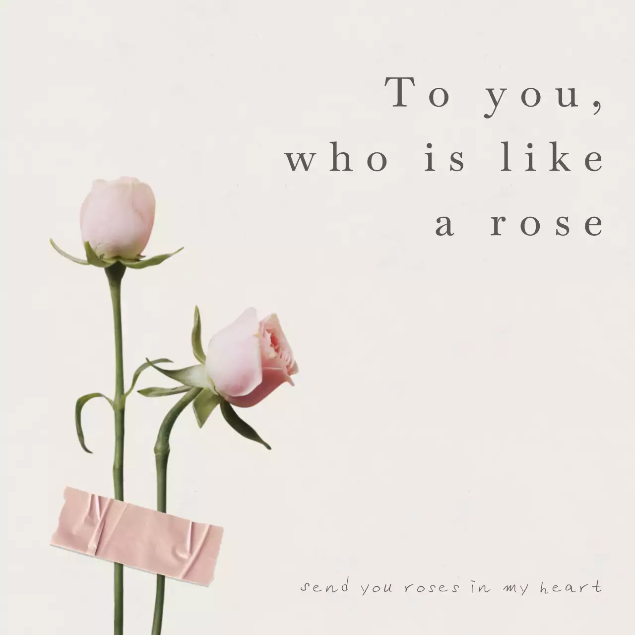 Pink Elegant Rose Invitation Social Media Post