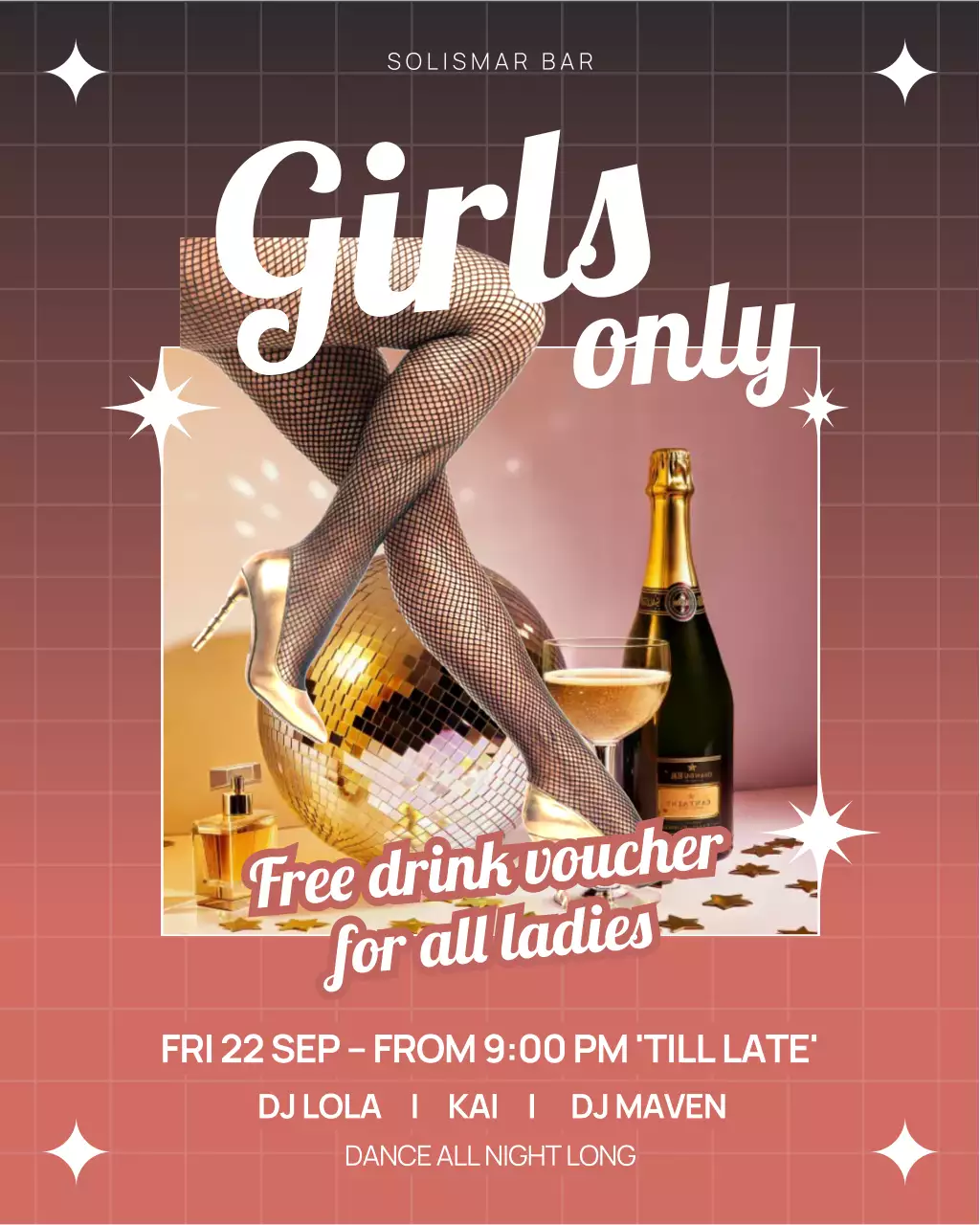 Red Retro Party Invitation Instagram Post