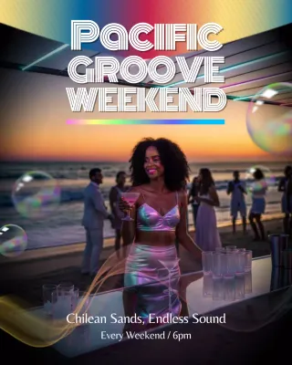 Neon Trendy Beach Event Instagram Post