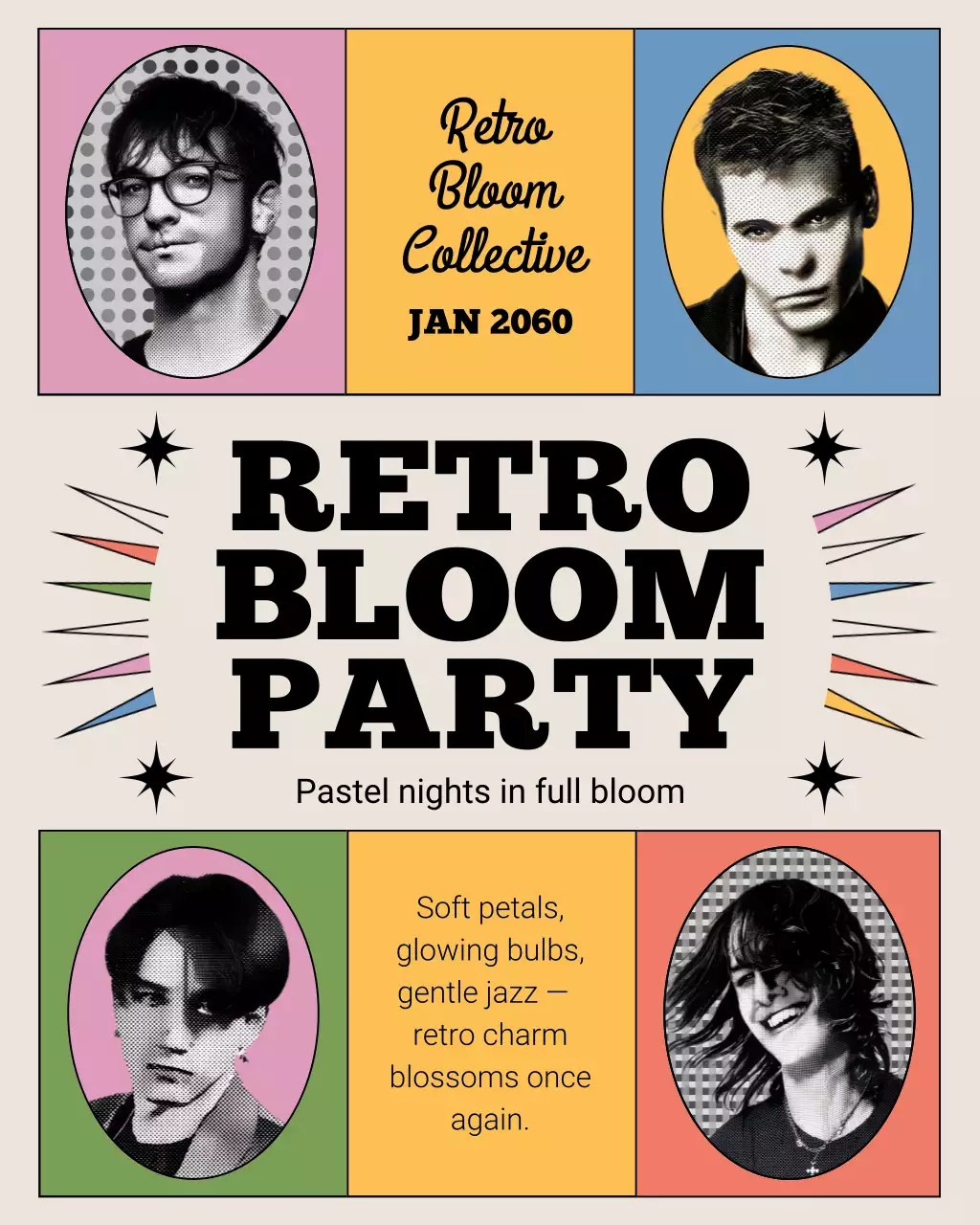 Beige Retro Party Advertisement Instagram Post