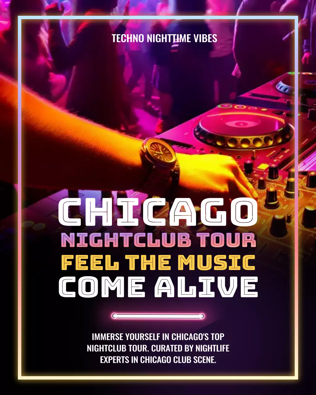 Pink Modern Nightclub Promotion Instagram Post