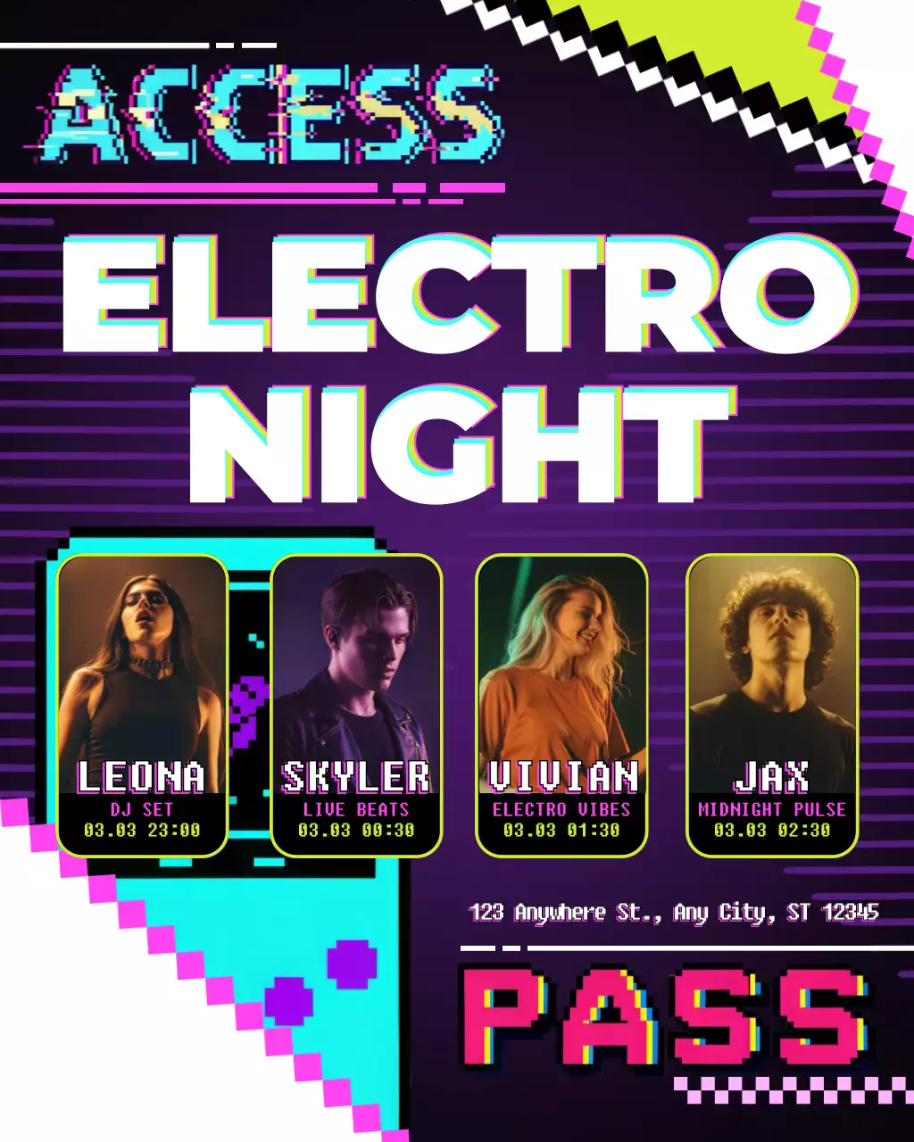 Purple Retro Music Invitation Instagram Post