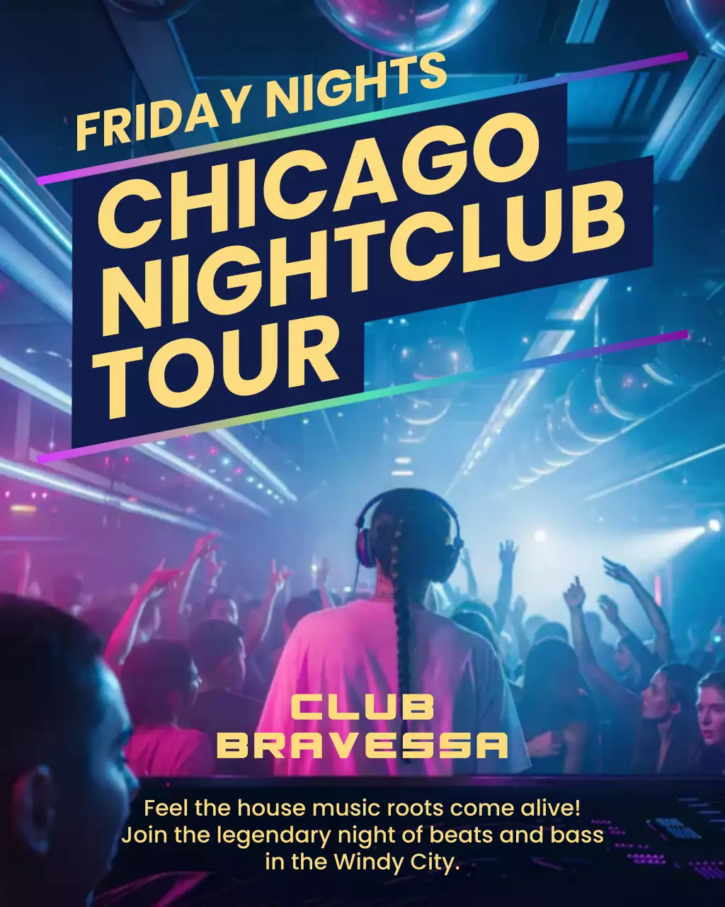 Neon Trendy Music Event Instagram Post