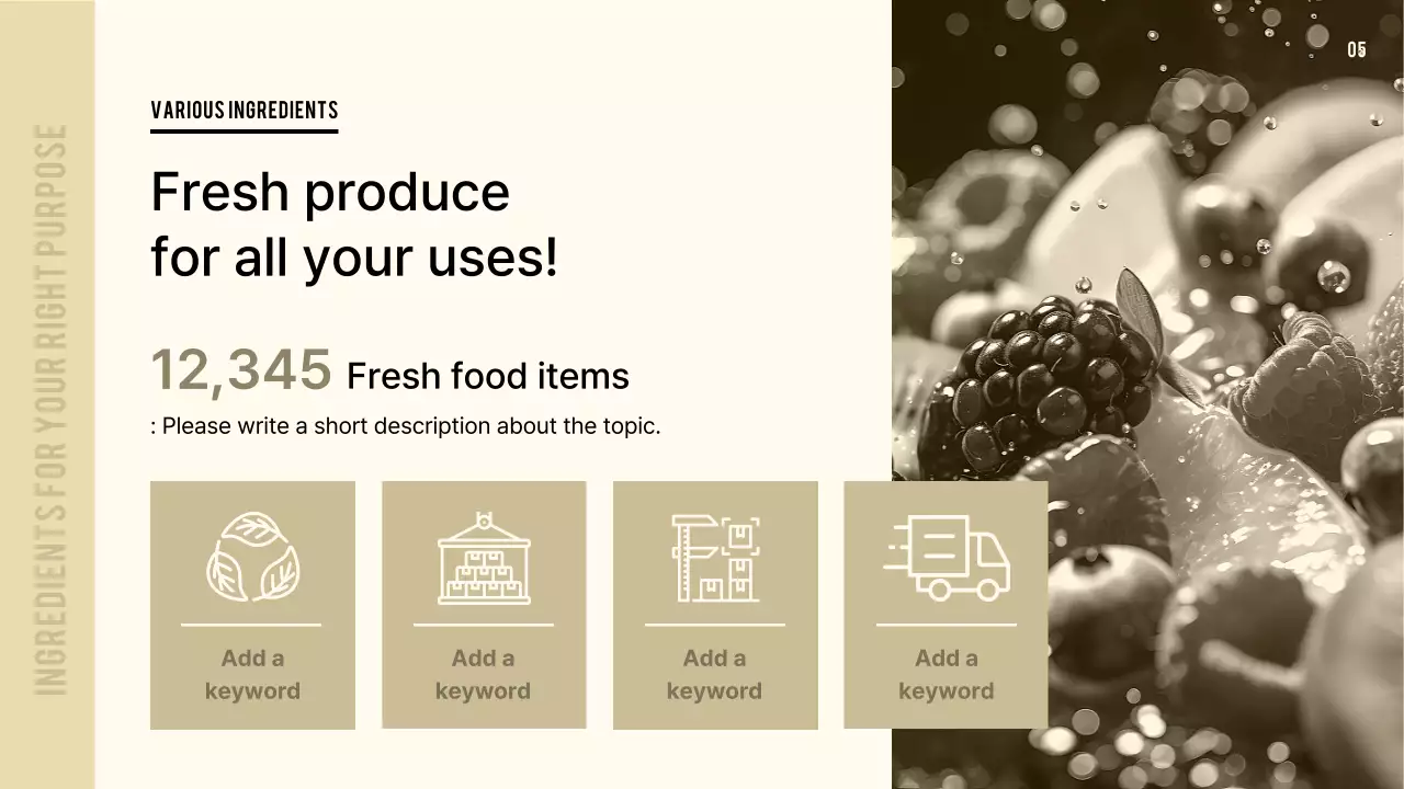 Beige Modern Produce Proposal Presentation