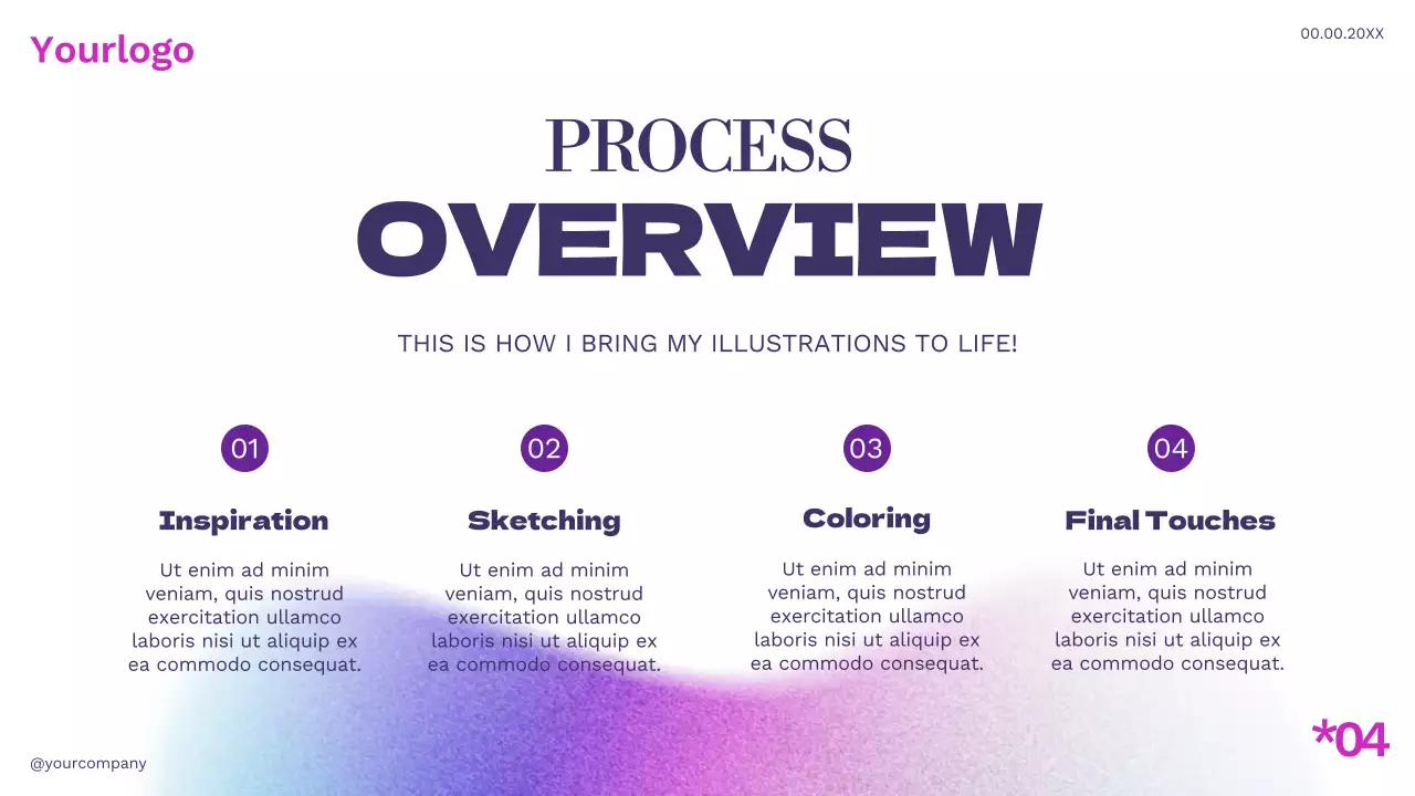 White Purple Blue Simple Modern Profile Creative Portfolio Introduction