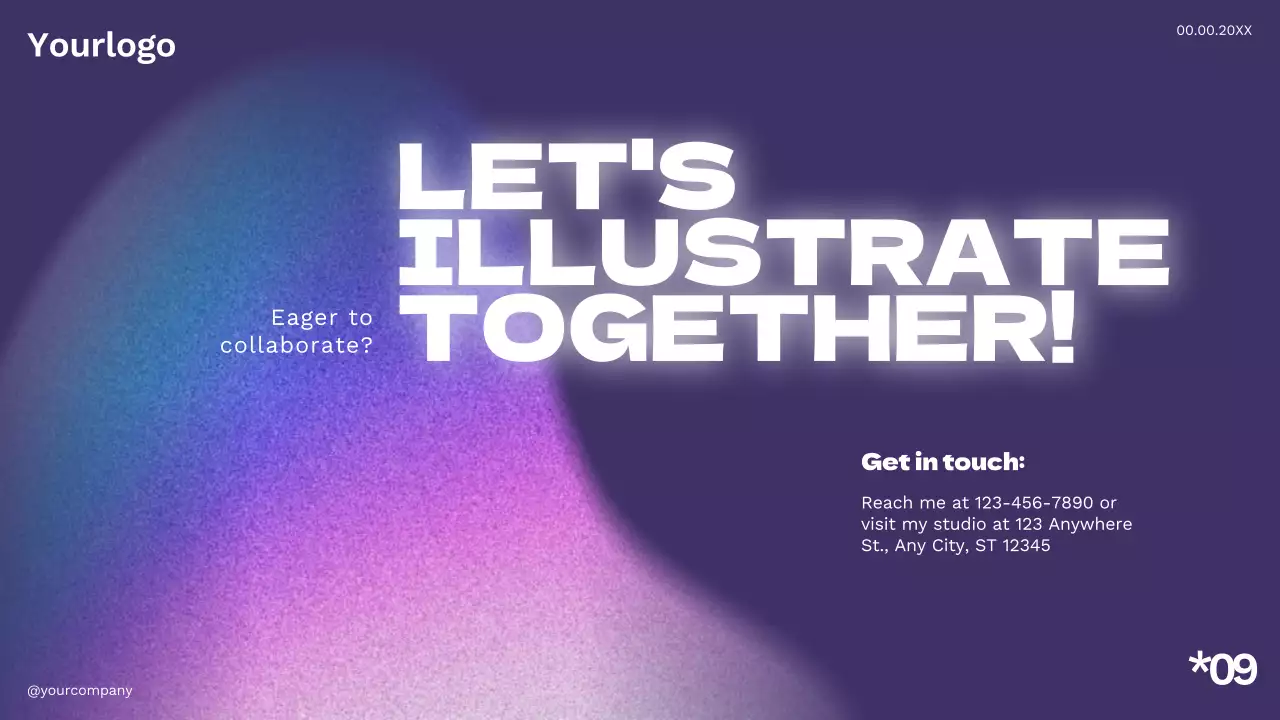 White Purple Blue Simple Modern Profile Creative Portfolio Introduction