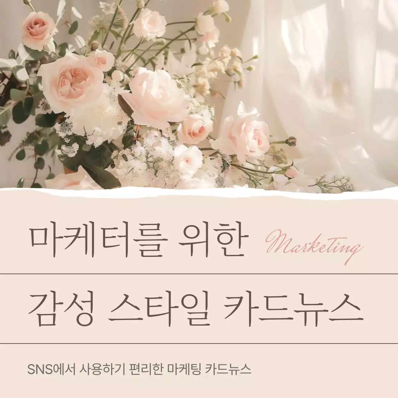 핑크색의 우아한 SNS 브랜드 마케팅 홍보