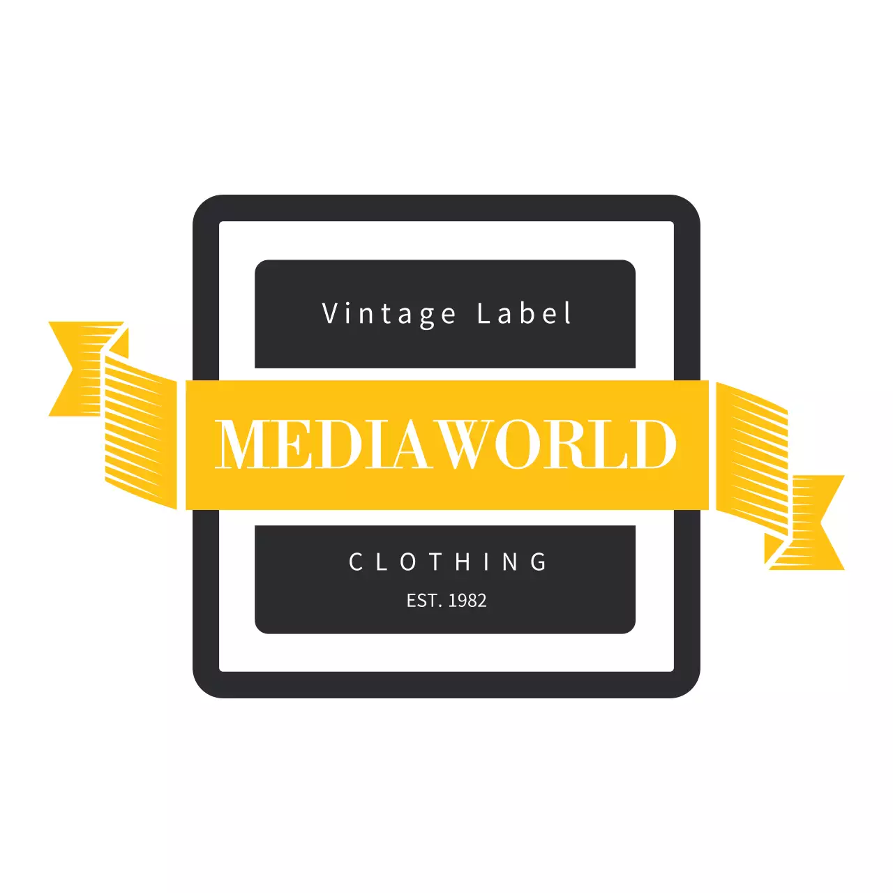 黄色 ビンテージ ラベル ロゴ
