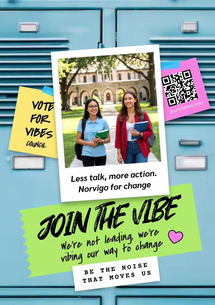 Blue Modern Campaign Invitation Poster