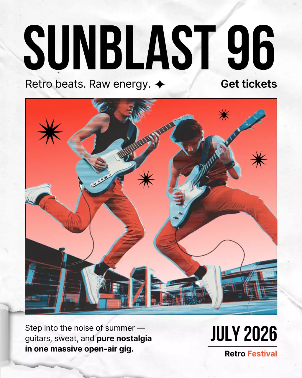 Beige Retro Music Event Promotion Instagram Post