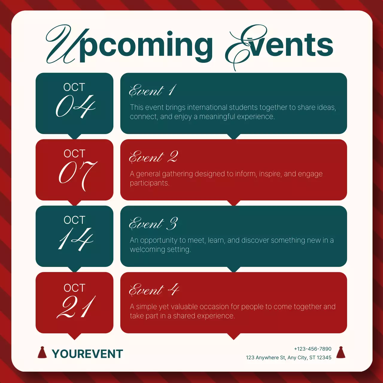 Red Modern Christmas Event Announcement Instagram Post