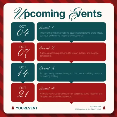 Red Modern Christmas Event Announcement Instagram Post