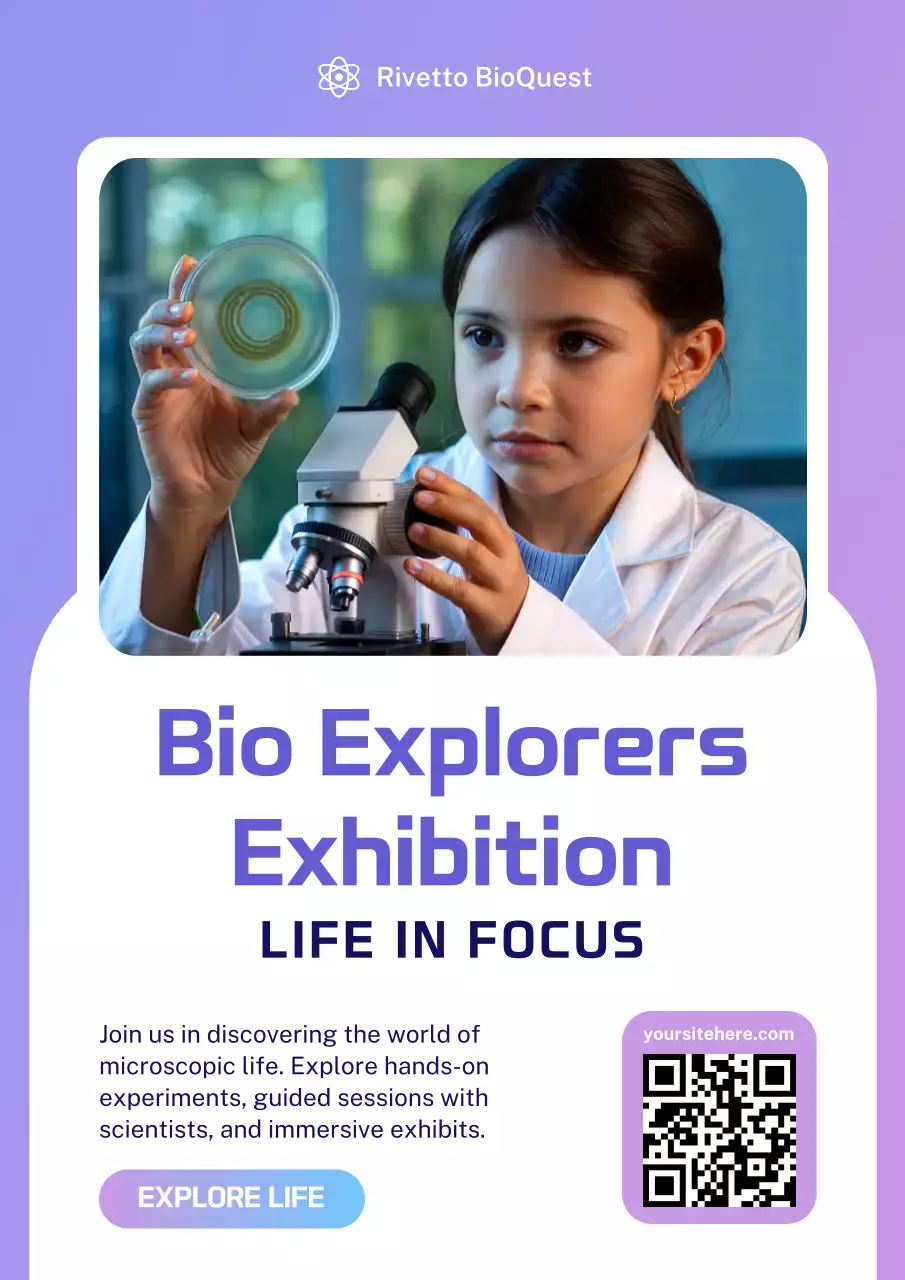 Purple Modern Science Event Poster