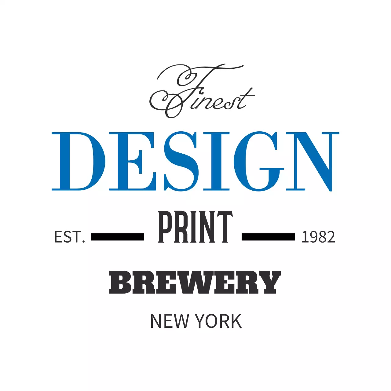 青 モダン デザイン ロゴ