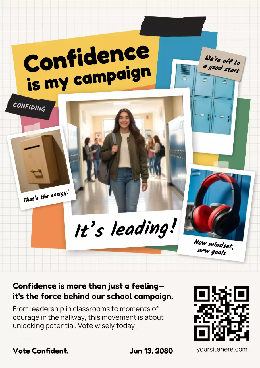 Yellow Modern School Promotion Poster