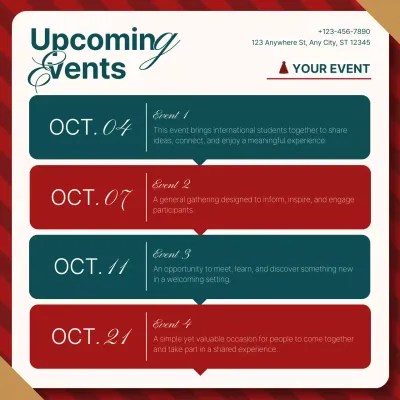 Red Modern Christmas Events Announcement Instagram Post